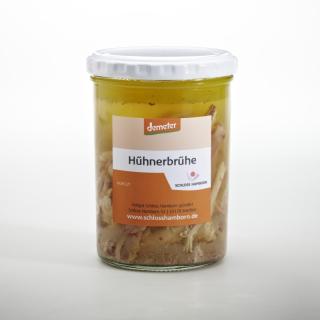 Hühnerbrühe mit Fleisch