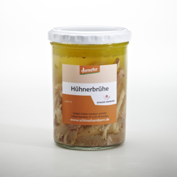 Hühnerbrühe mit Fleisch