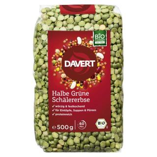 Grüne, halbe Erbsen